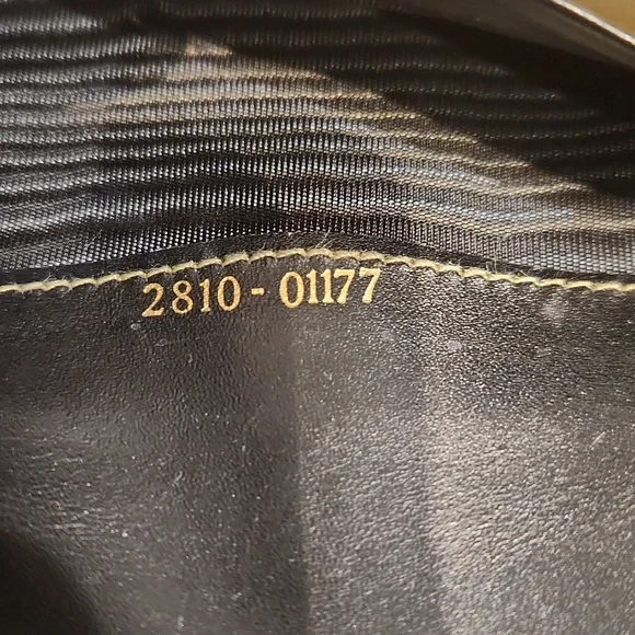 EUC Fendi Black and Brown Striped Wallet w/original Box